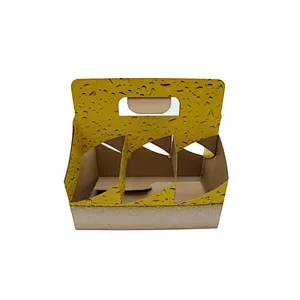 Custom Logo Paper Wine Gift Box Wholesale Cardboard 4 6 Pack Bottle Carrier Beer Box