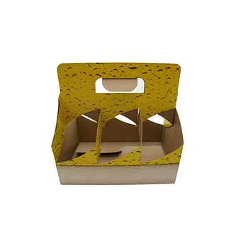 Custom Logo Paper Wine Gift Box Wholesale Cardboard 4 6 Pack Bottle Carrier Beer Box